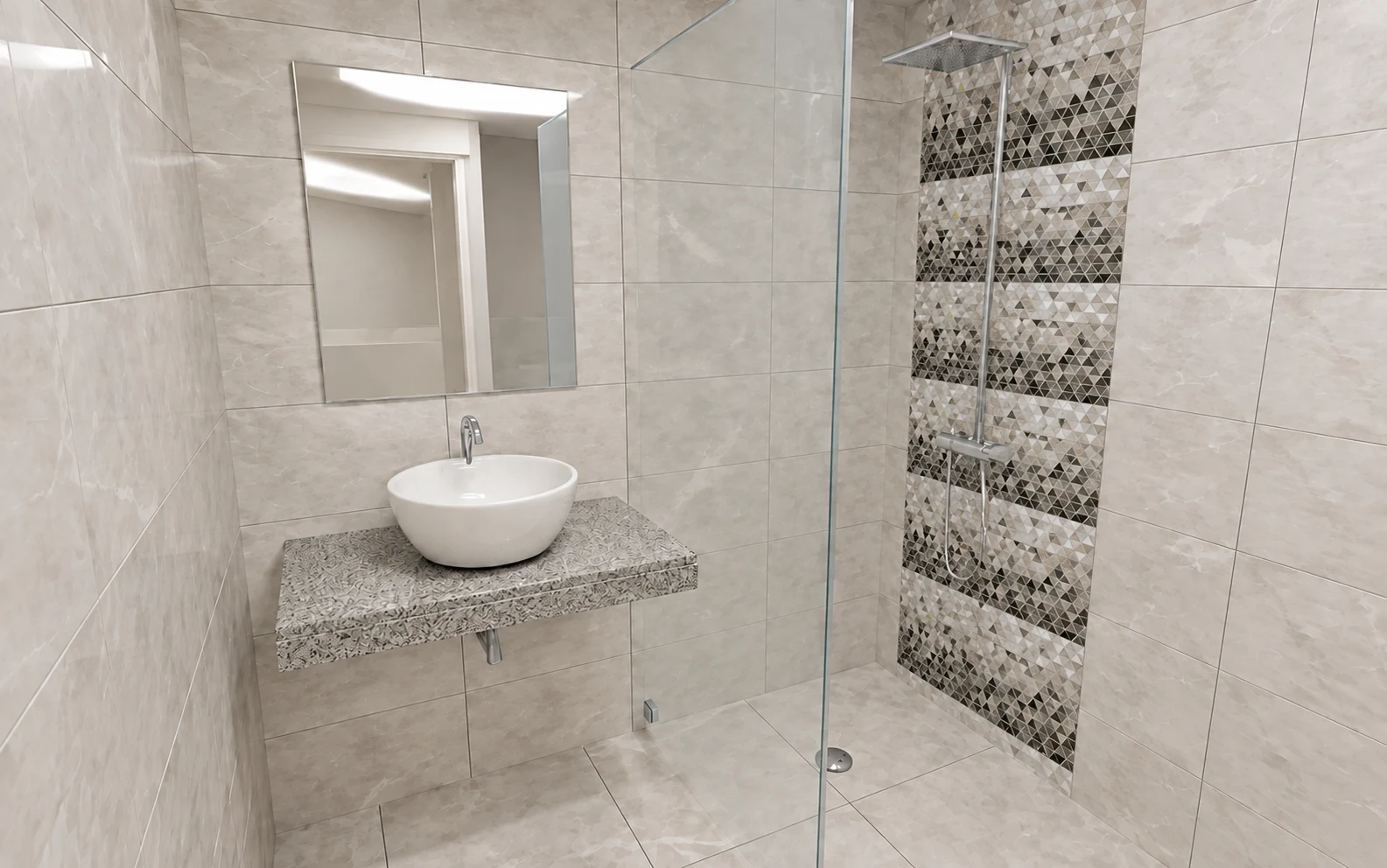 Bathroom — Visualization · furnishing concept